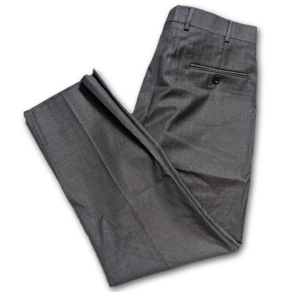 Brooks Brothers 1818 Mens 34x30 Pants Regent Gray 100% Wool Made In USA Dress